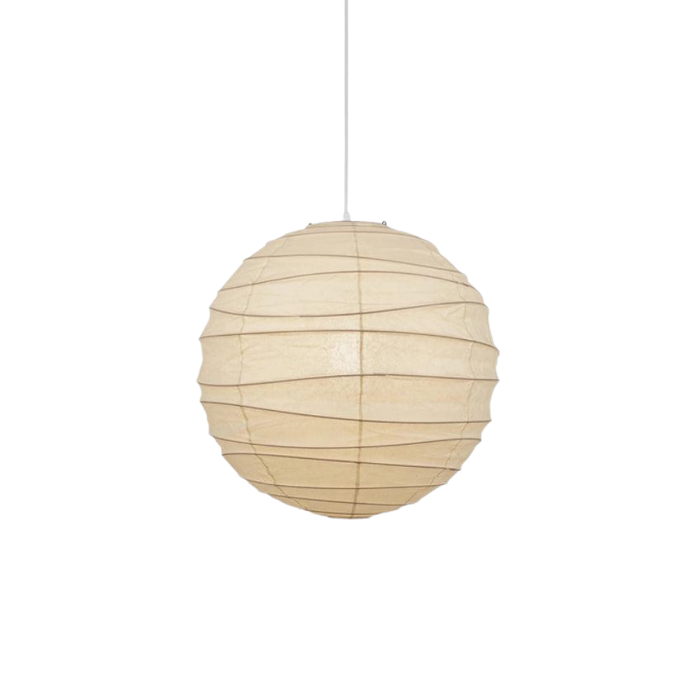 Reispapier Pendelleuchte rund, Japanische Kugel Hängeleuchte