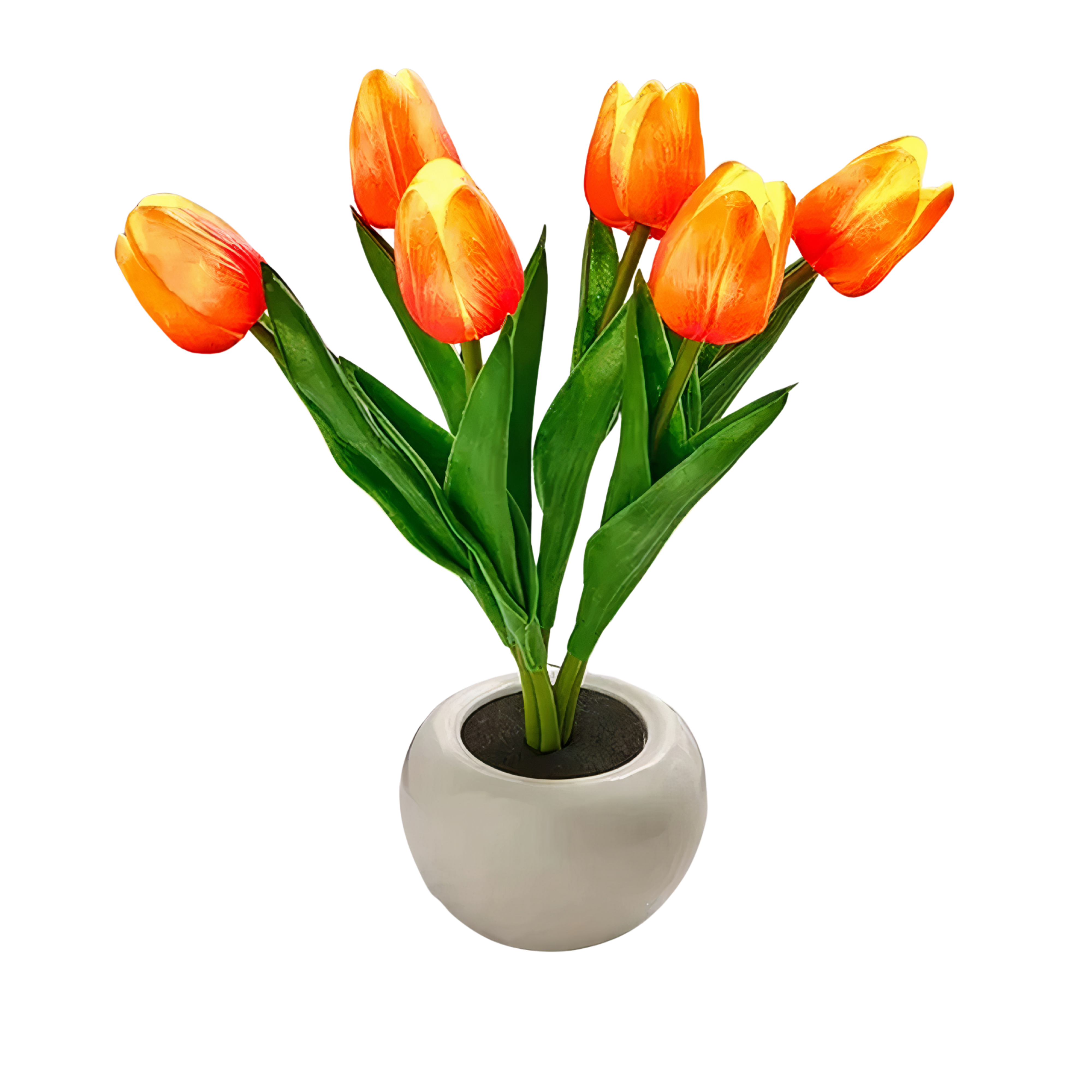 Tulpen Nachtlicht LED, Blumen Tischlampe kabellos