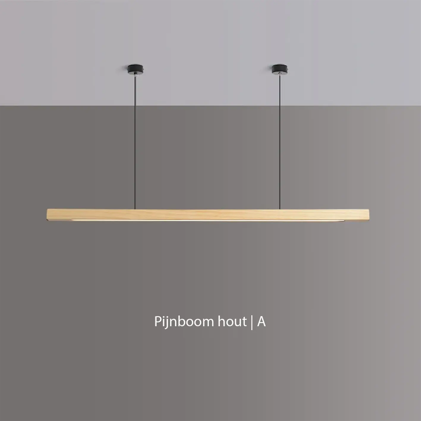 LED Hängelampe Esstisch Holzoptik, Lineare Pendelleuchte Dimmbar 120/150/180 cm