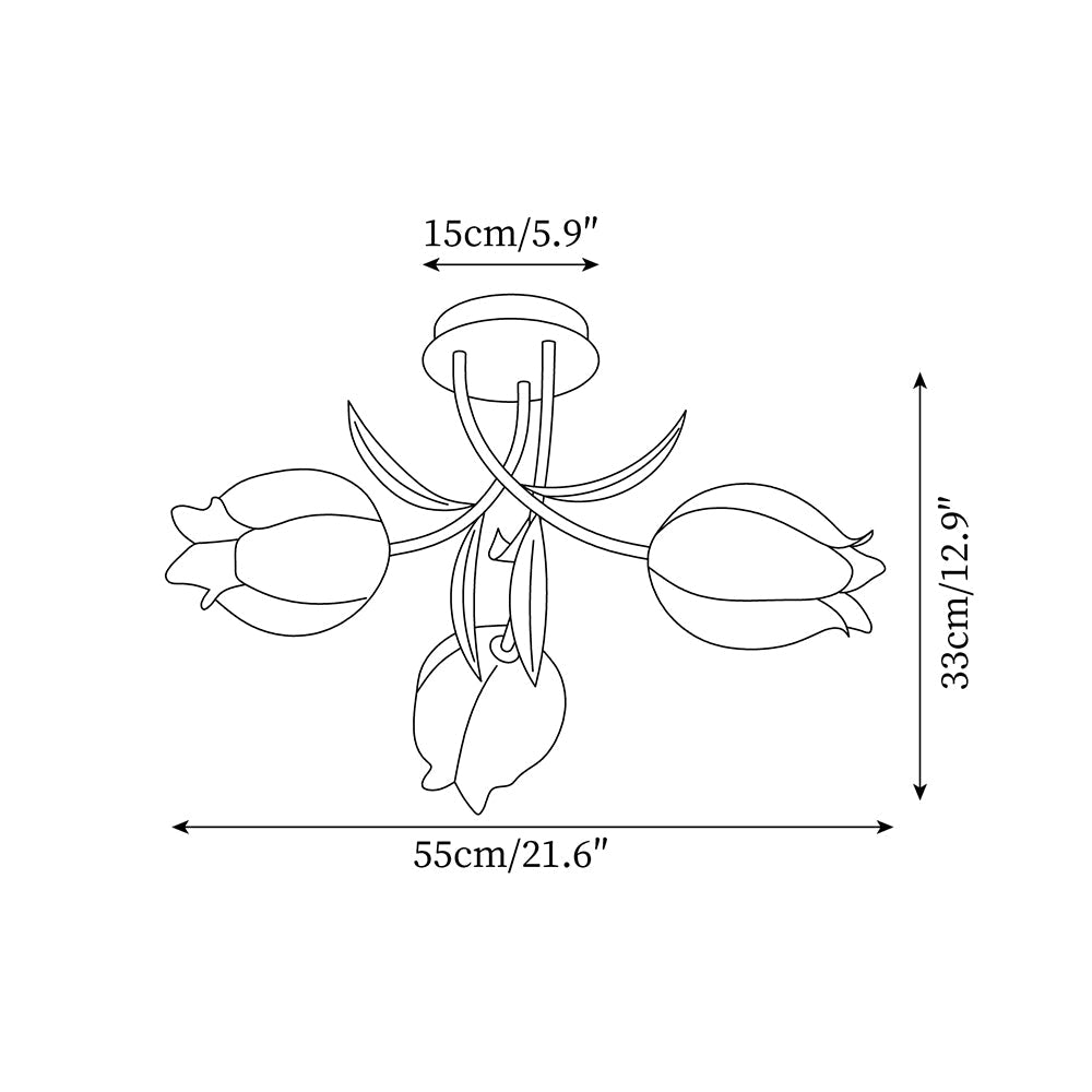Deckenleuchte Blumen Mehrflammig, LED Deckenlampe Modern 3/9/12 Flammig