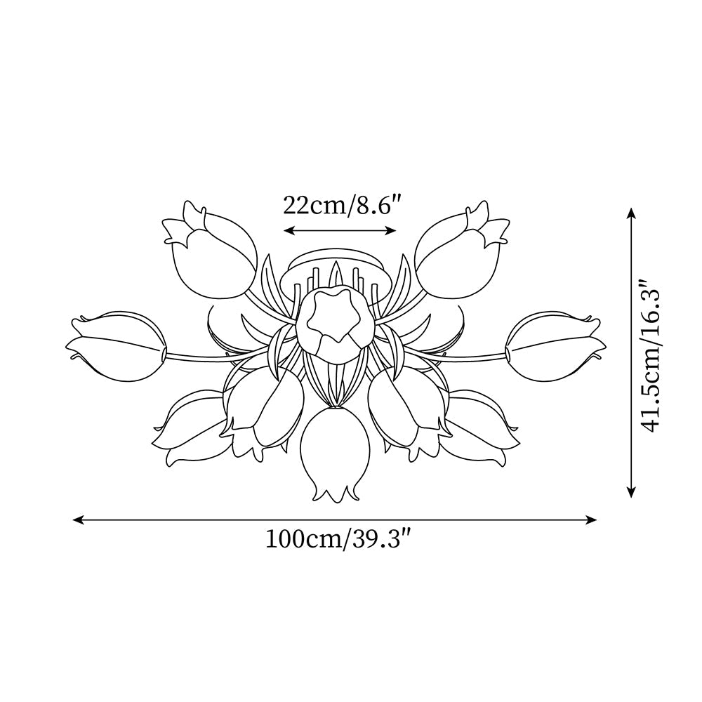 Deckenleuchte Blumen Mehrflammig, LED Deckenlampe Modern 3/9/12 Flammig