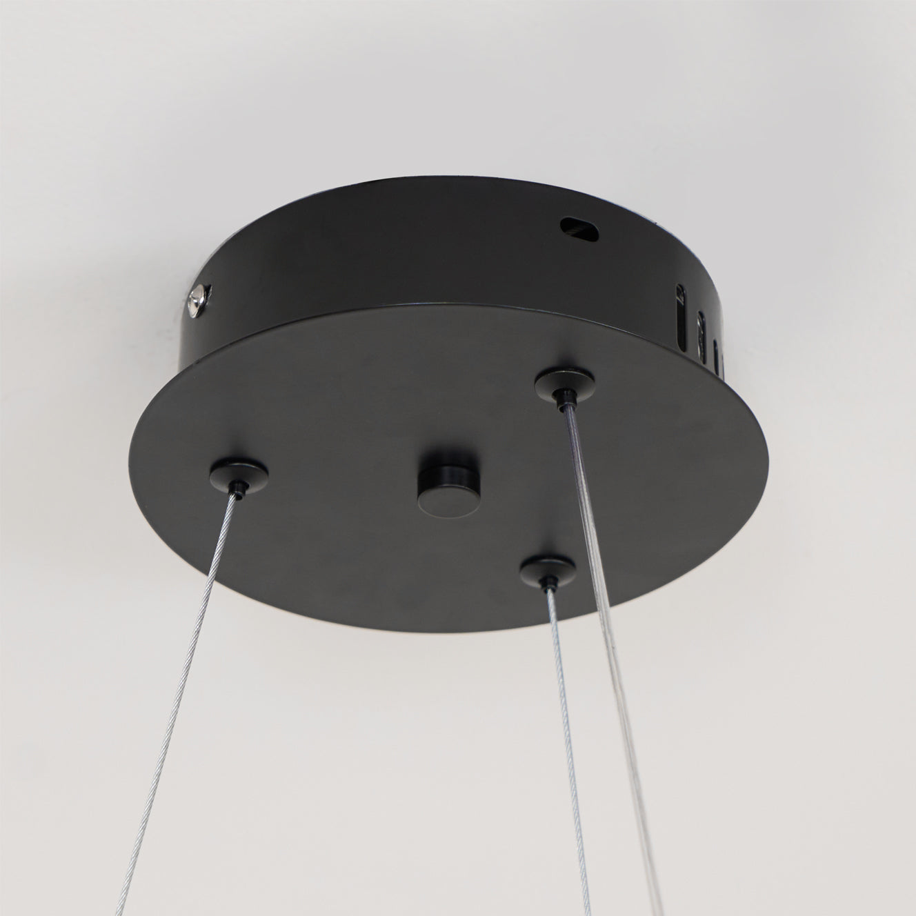 Pendelleuchte Walnuss Metall Ringförmig, Modernes LED Design