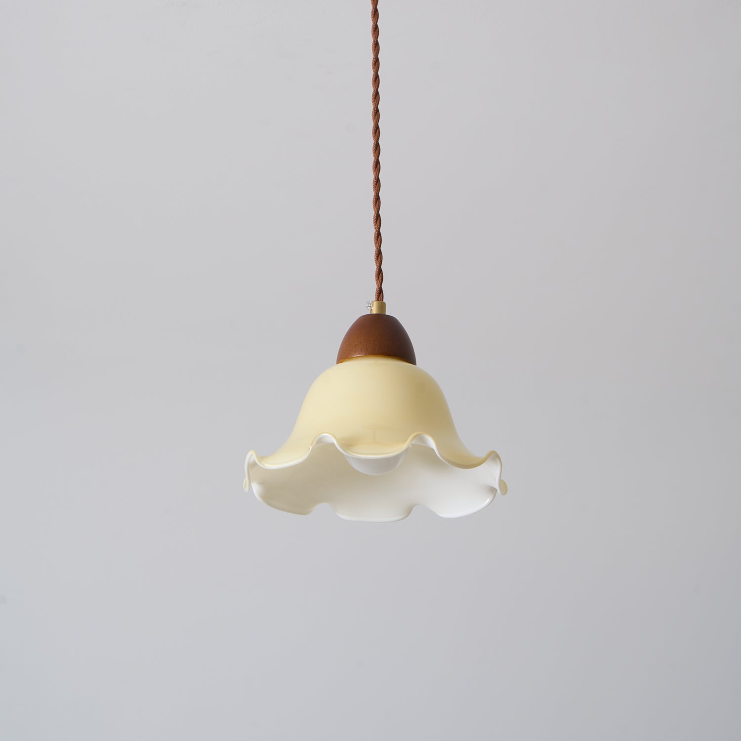 Pendelleuchte Glas Blume Ø30 cm, Vintage Design Dimmbar