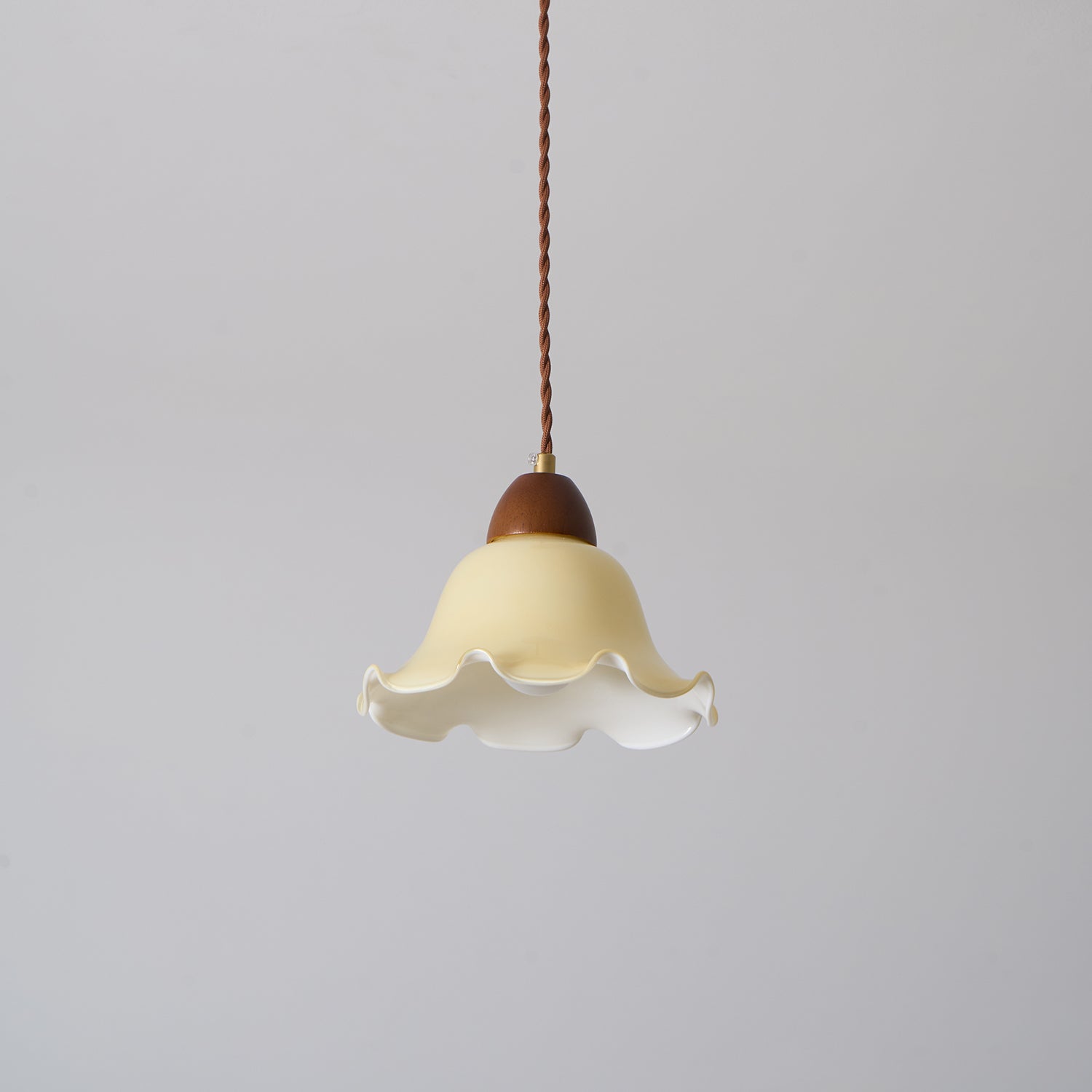 Pendelleuchte Glas Blume Ø30 cm, Vintage Design Dimmbar
