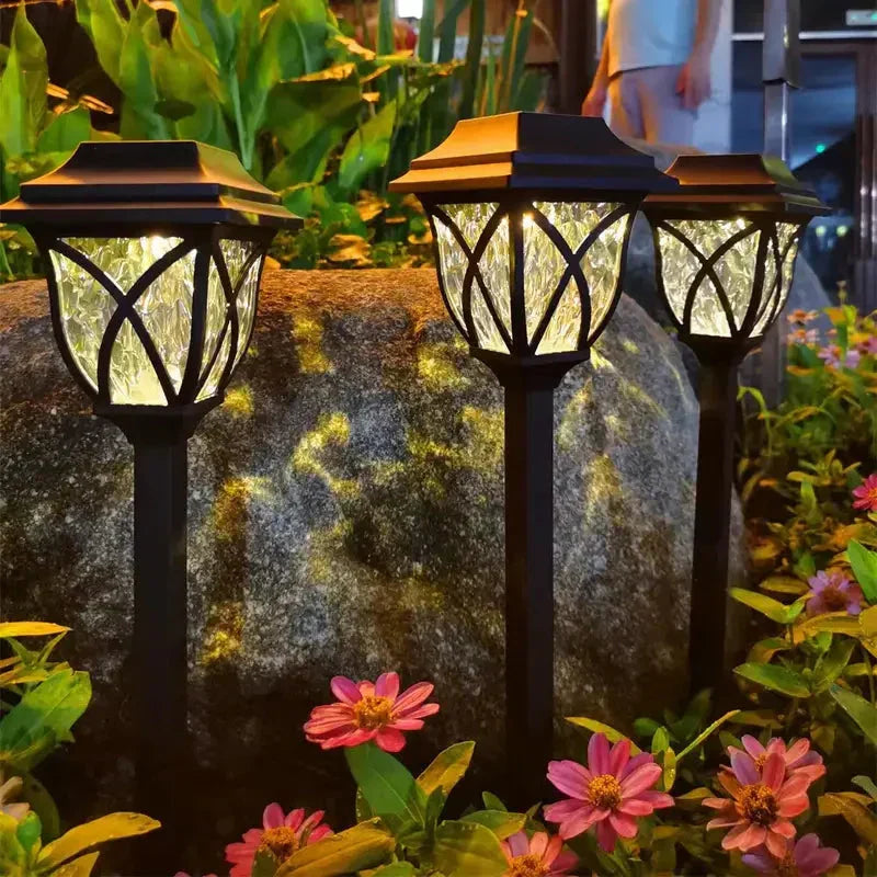 LED Solarleuchten Garten Weg, Außenleuchten Edelstahl IP67 Set Terrasse