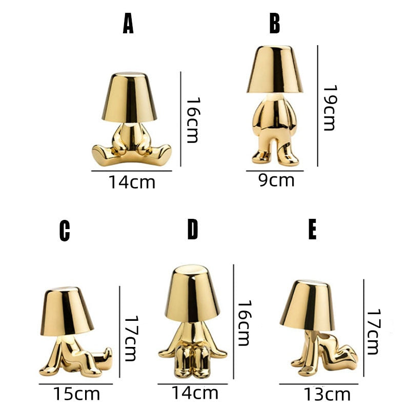 LED Figuren Tischlampe, Kabellos, Touch dimmbar, Modernes Design