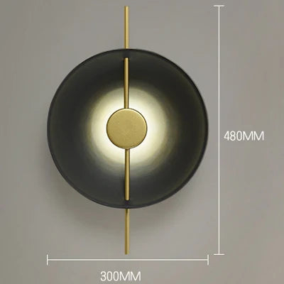 LED Wandleuchte minimalistisch, Wandlampe schwarz weiß gold dimmbar