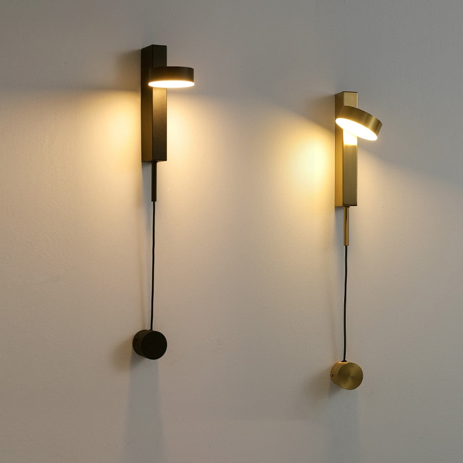 LED Wandleuchte mit Dimmer, Up & Down, Modern, Schwarz/Gold