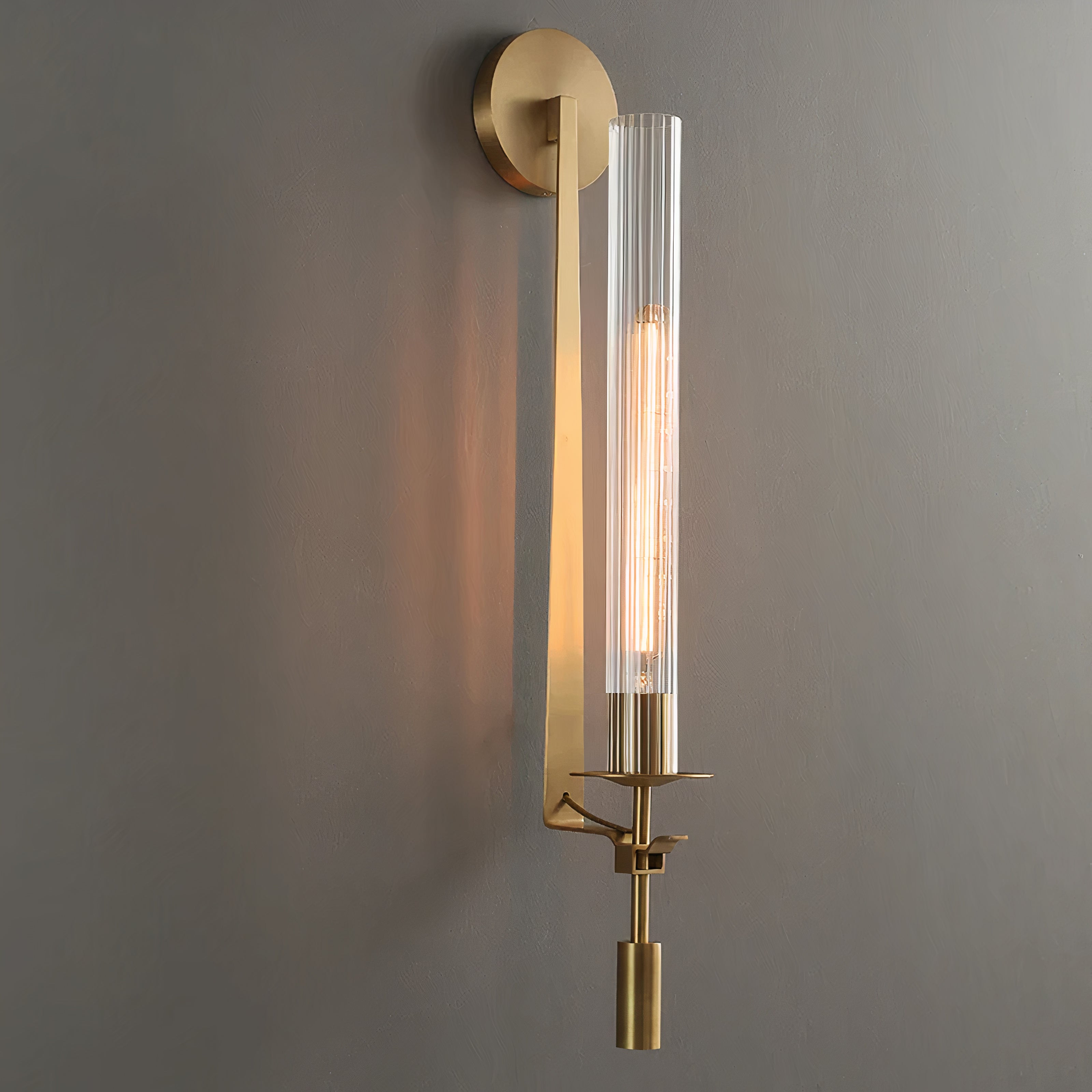 LED Wandleuchte Metall Glas, Moderne Wandlampe