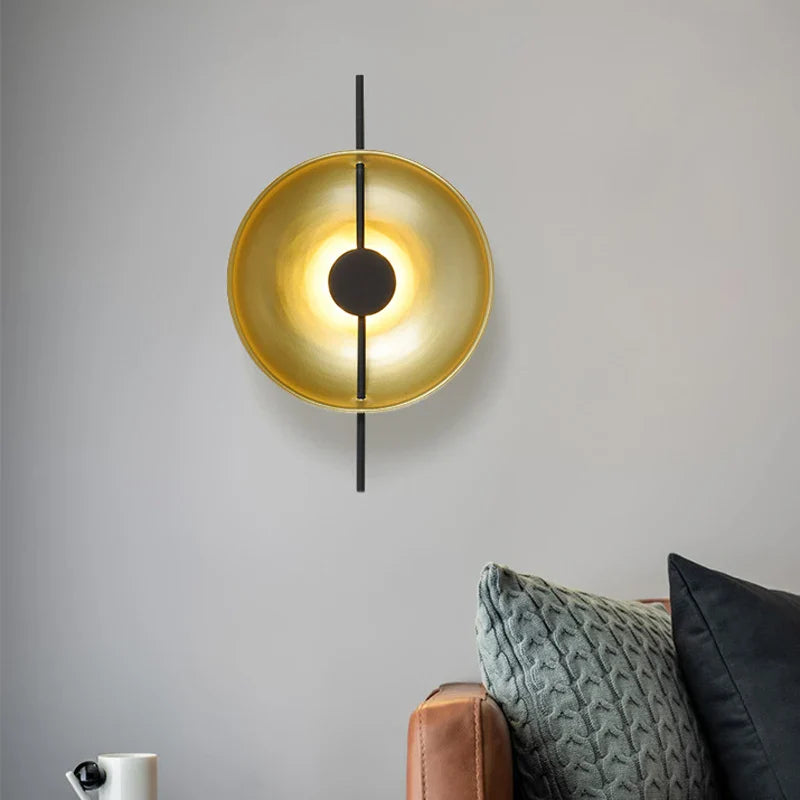 LED Wandleuchte minimalistisch, Wandlampe schwarz weiß gold dimmbar