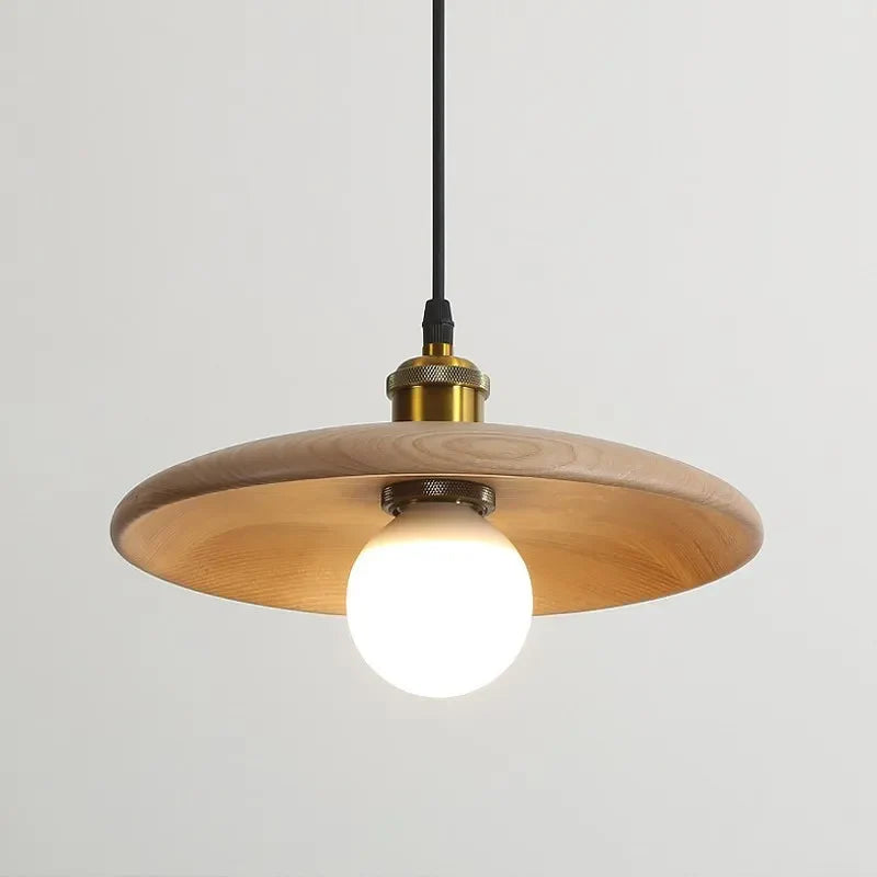 Hängelampe Holz Skandinavisch, Moderne Pendelleuchte Minimalistisch LED