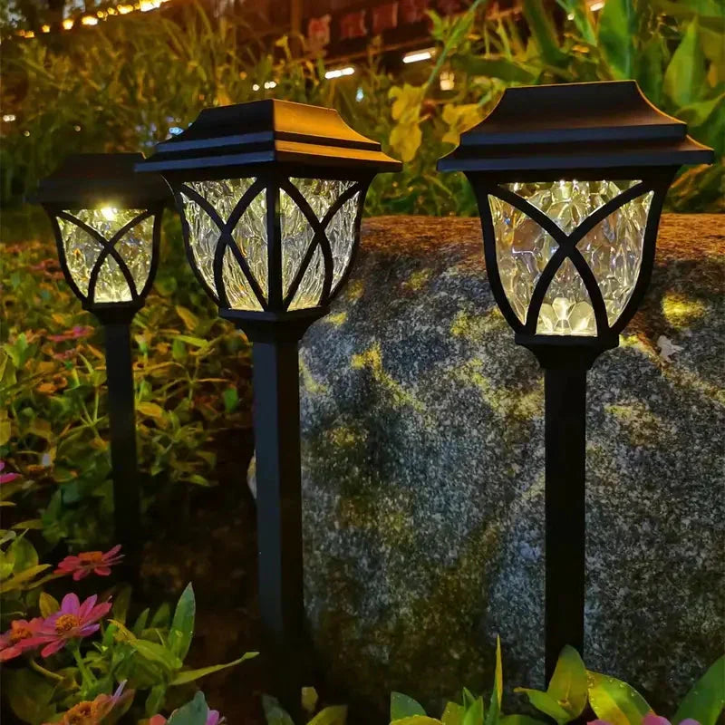 LED Solarleuchten Garten Weg, Außenleuchten Edelstahl IP67 Set Terrasse