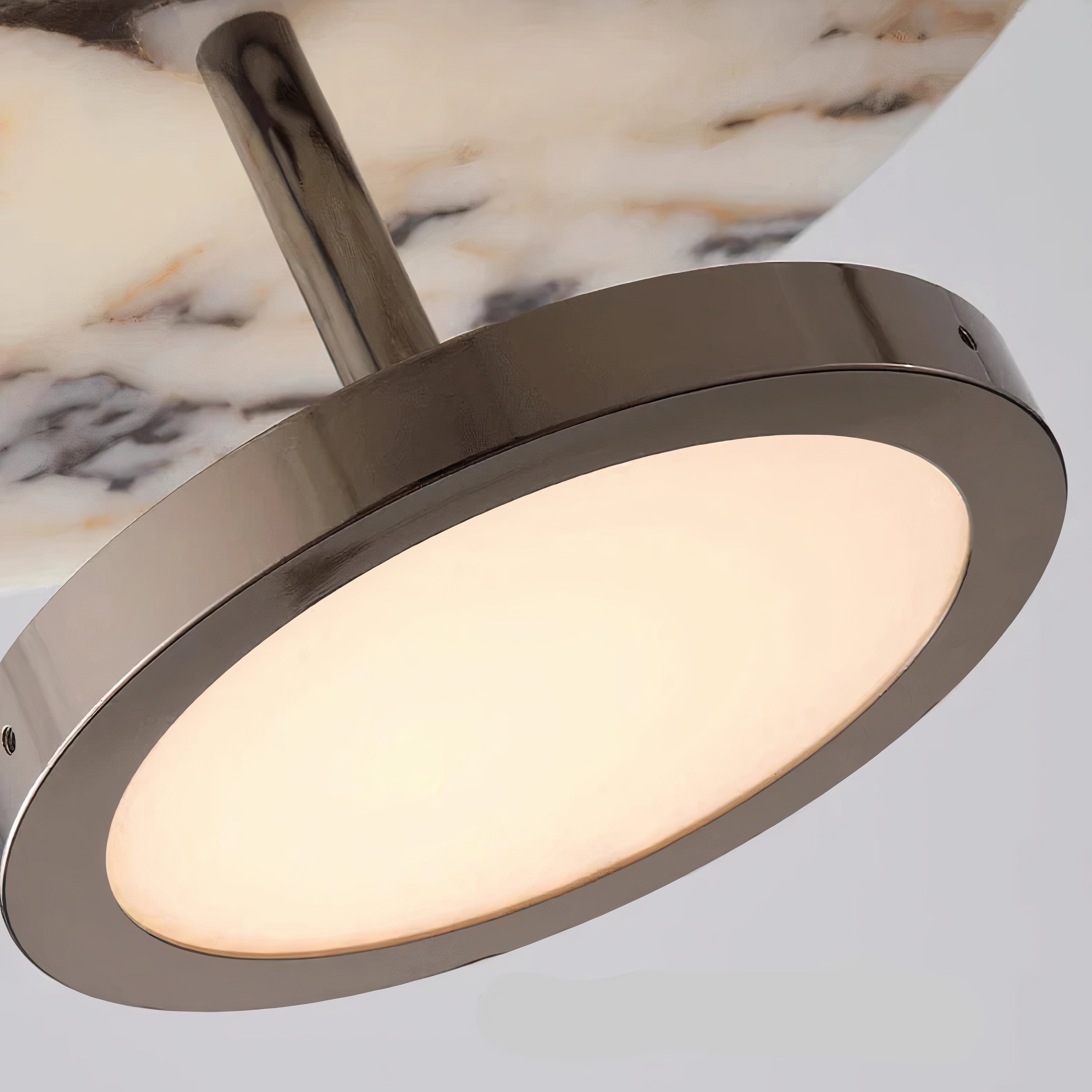 Hängelampe Schwarz Marmor LED, Moderne Pendelleuchte Design