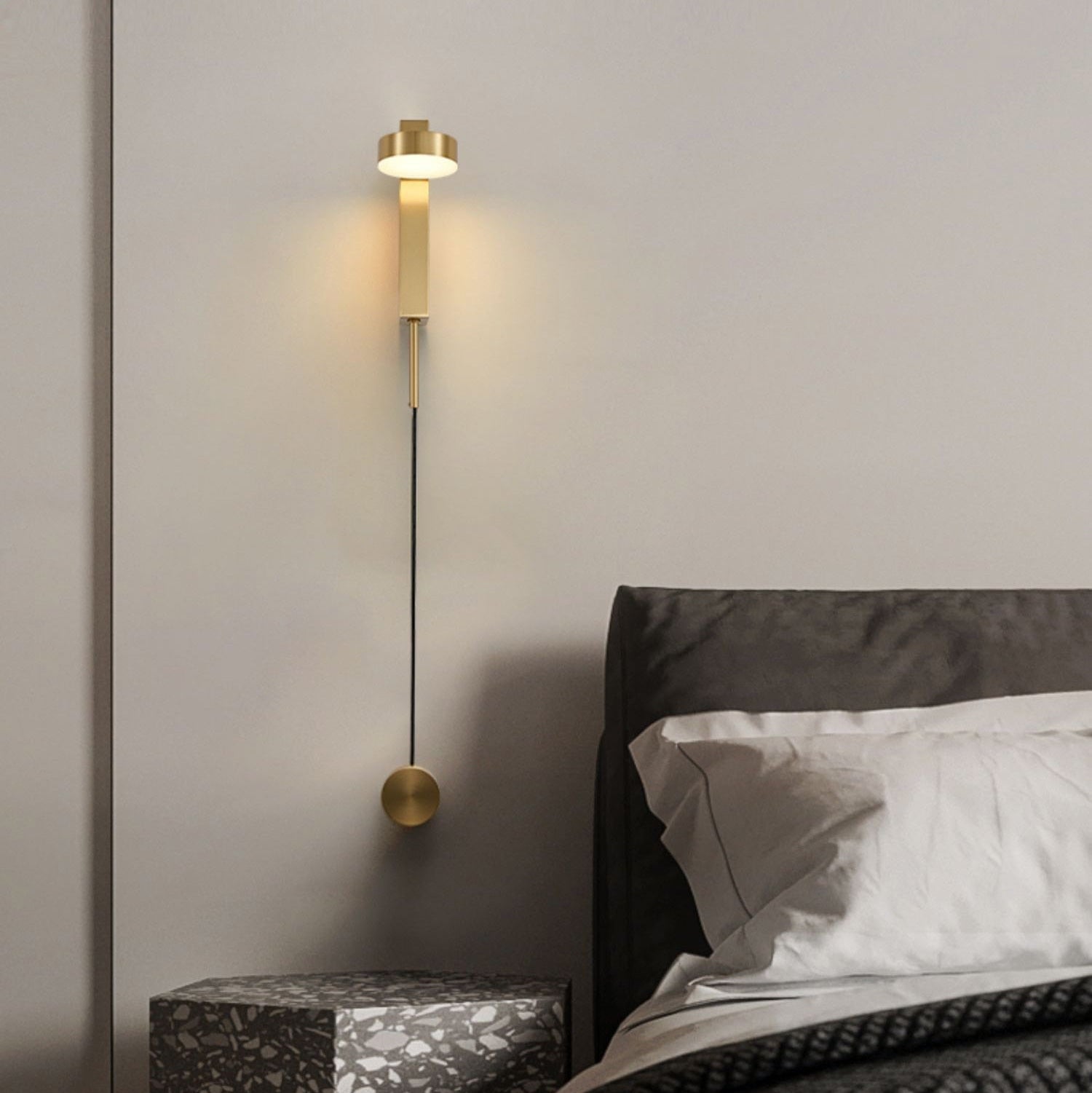 LED Wandleuchte mit Dimmer, Up & Down, Modern, Schwarz/Gold