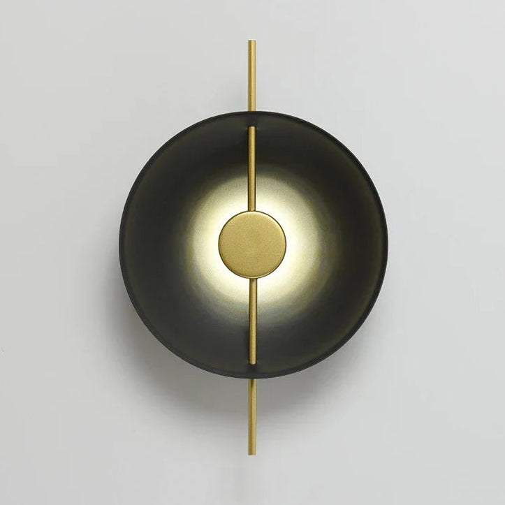 LED Wandleuchte minimalistisch, Wandlampe schwarz weiß gold dimmbar