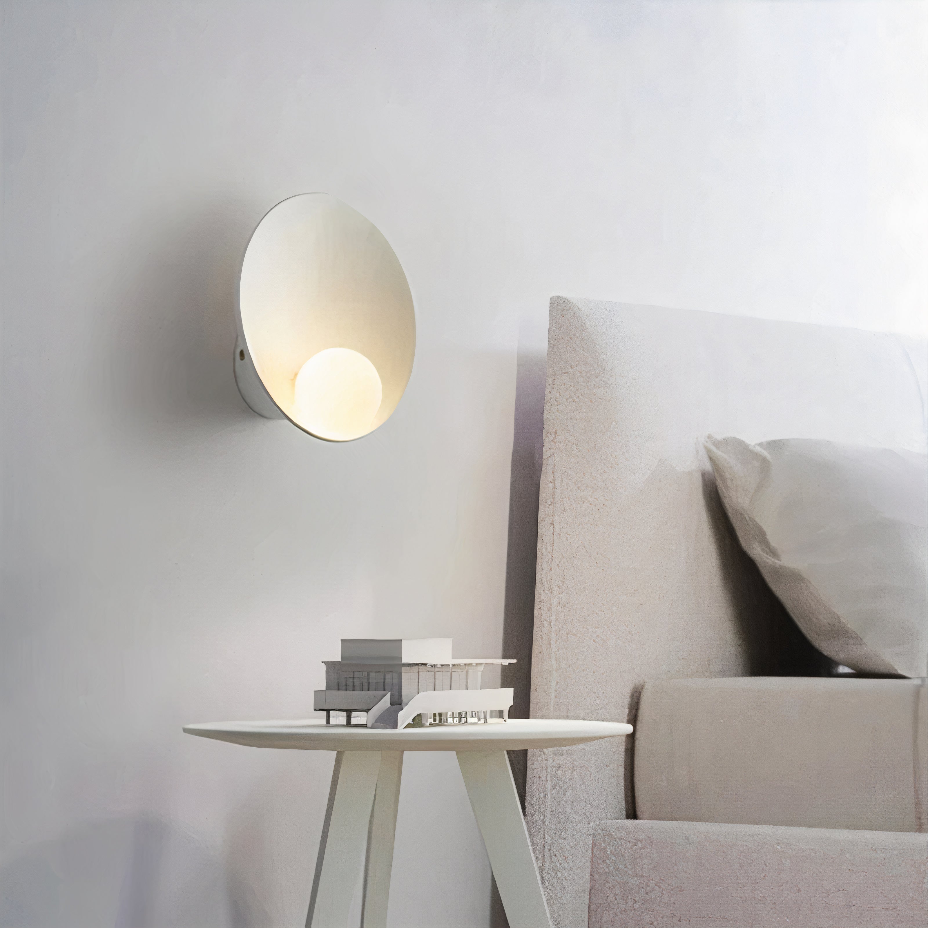 LED Wandlampe Glas Opal, Modernes Design, Schwarz / Weiß, G4