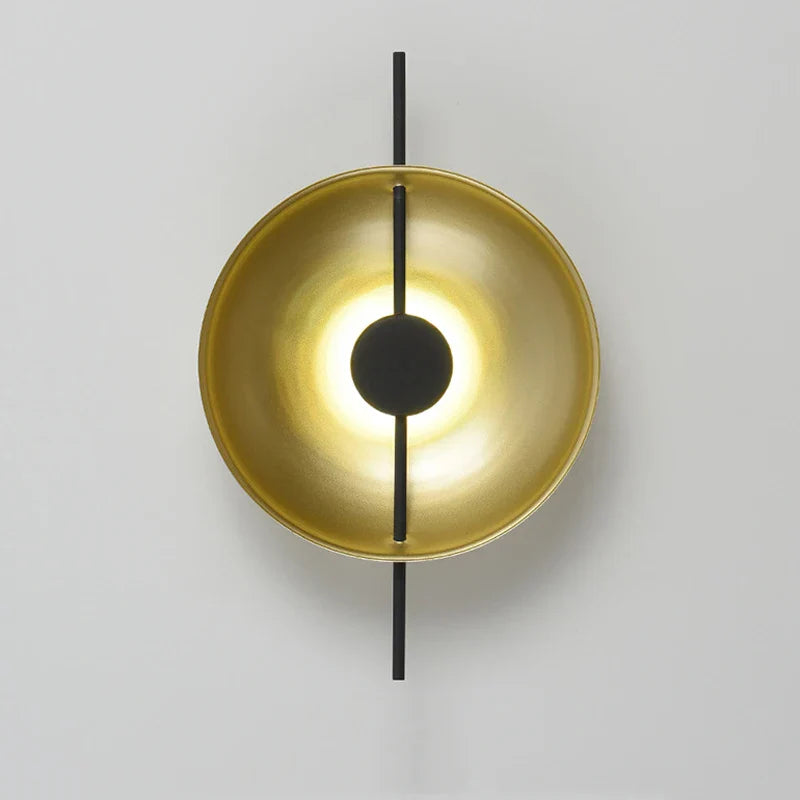 LED Wandleuchte minimalistisch, Wandlampe schwarz weiß gold dimmbar