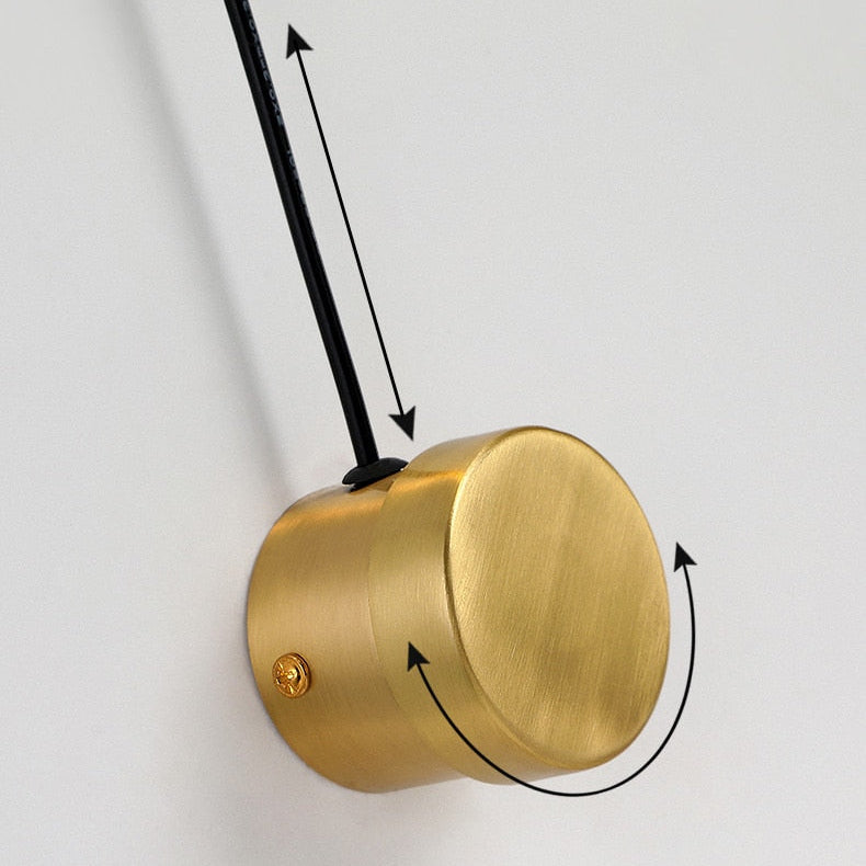 LED Wandleuchte mit Dimmer, Up & Down, Modern, Schwarz/Gold