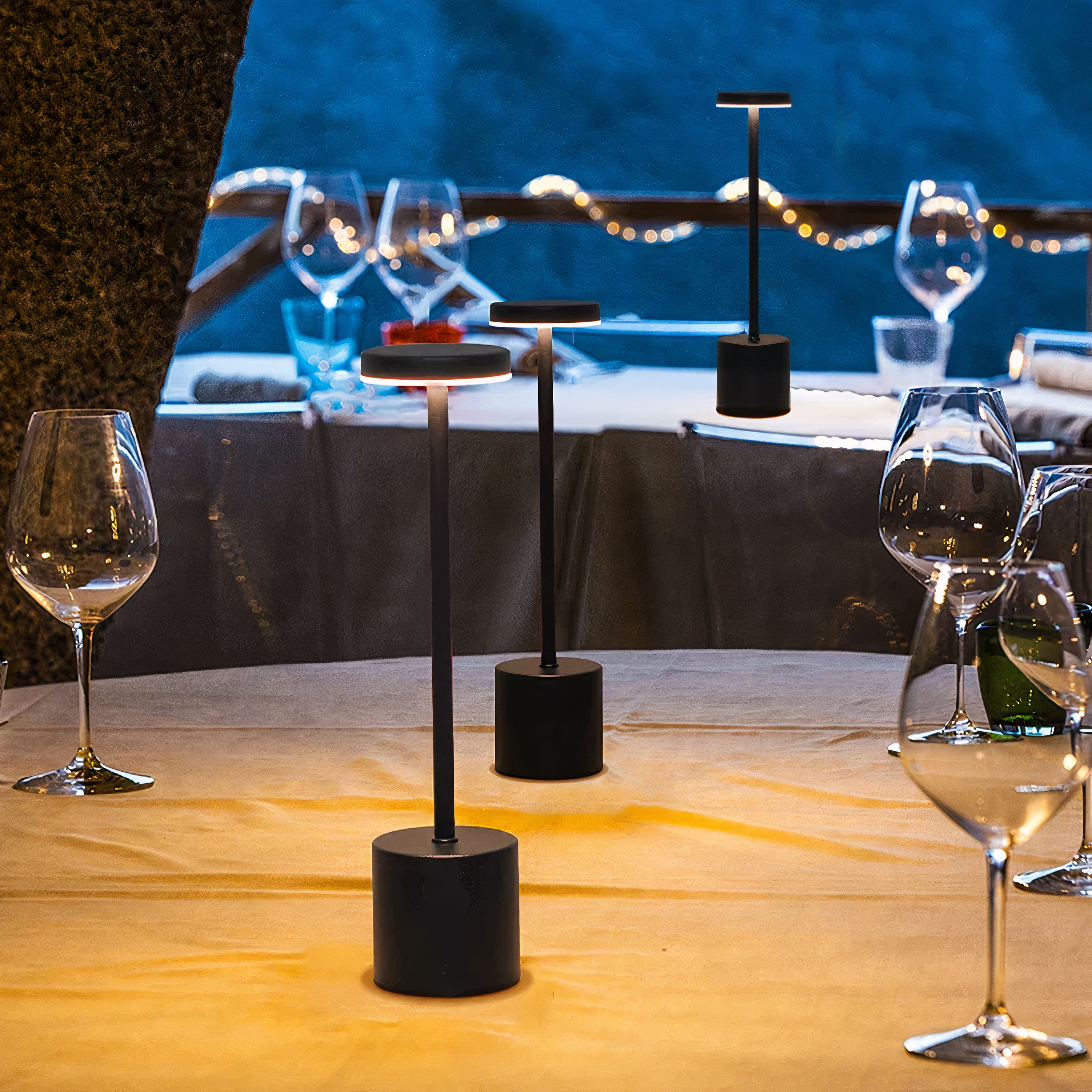 Elegante kabellose Tischleuchte