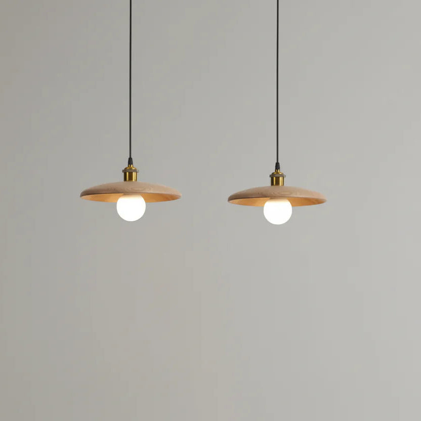 Hängelampe Holz Skandinavisch, Moderne Pendelleuchte Minimalistisch LED
