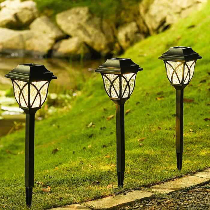 LED Solarleuchten Garten Weg, Außenleuchten Edelstahl IP67 Set Terrasse
