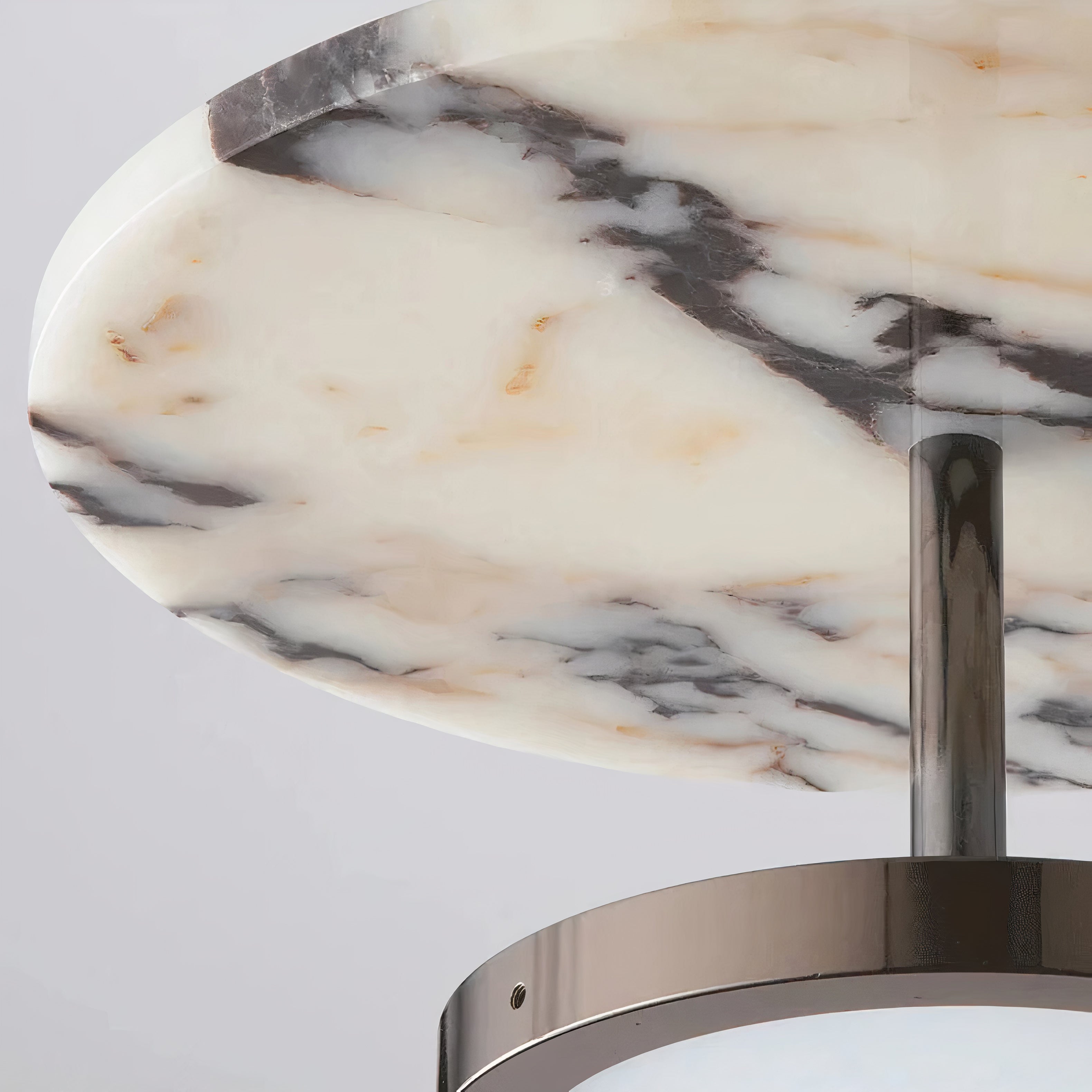 Hängelampe Schwarz Marmor LED, Moderne Pendelleuchte Design