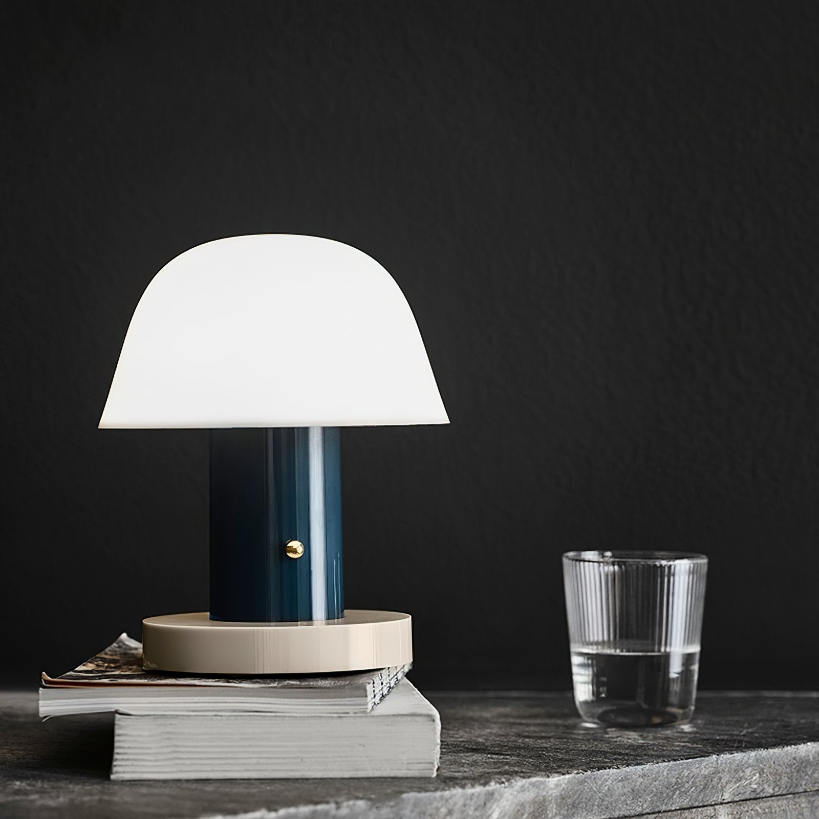 Pilzlampe Touch Dimmbar, Kabellose LED Tischlampe Wiederaufladbar