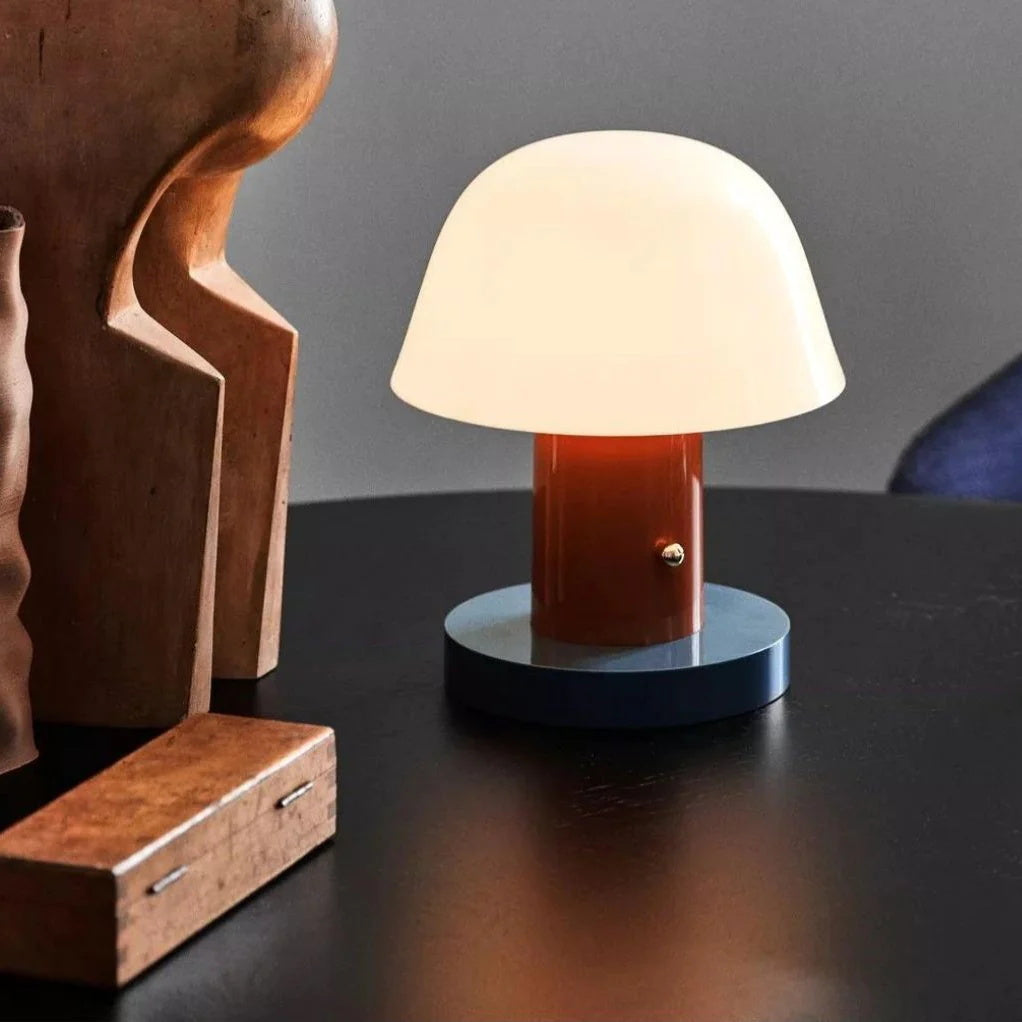 Pilzlampe Touch Dimmbar, Kabellose LED Tischlampe Wiederaufladbar