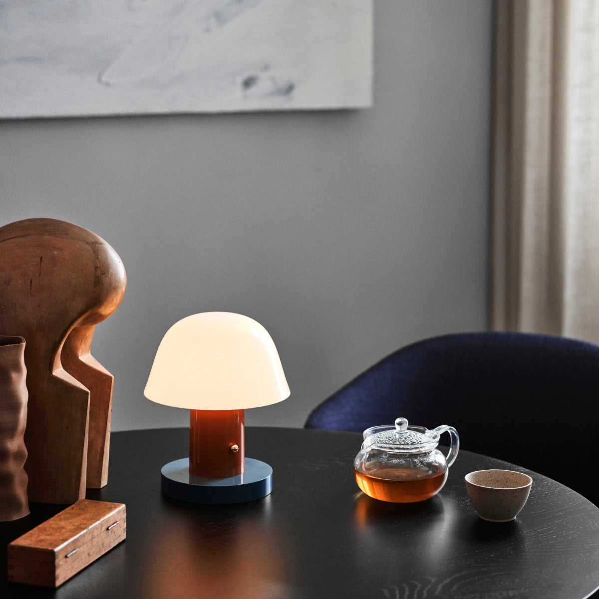 Pilzlampe Touch Dimmbar, Kabellose LED Tischlampe Wiederaufladbar