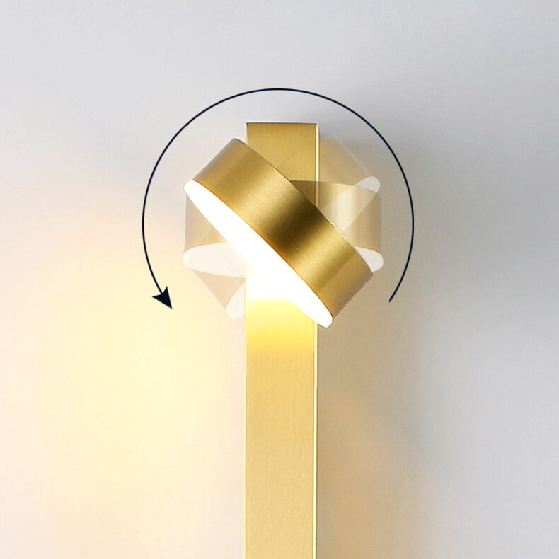 LED Wandleuchte mit Dimmer, Up & Down, Modern, Schwarz/Gold