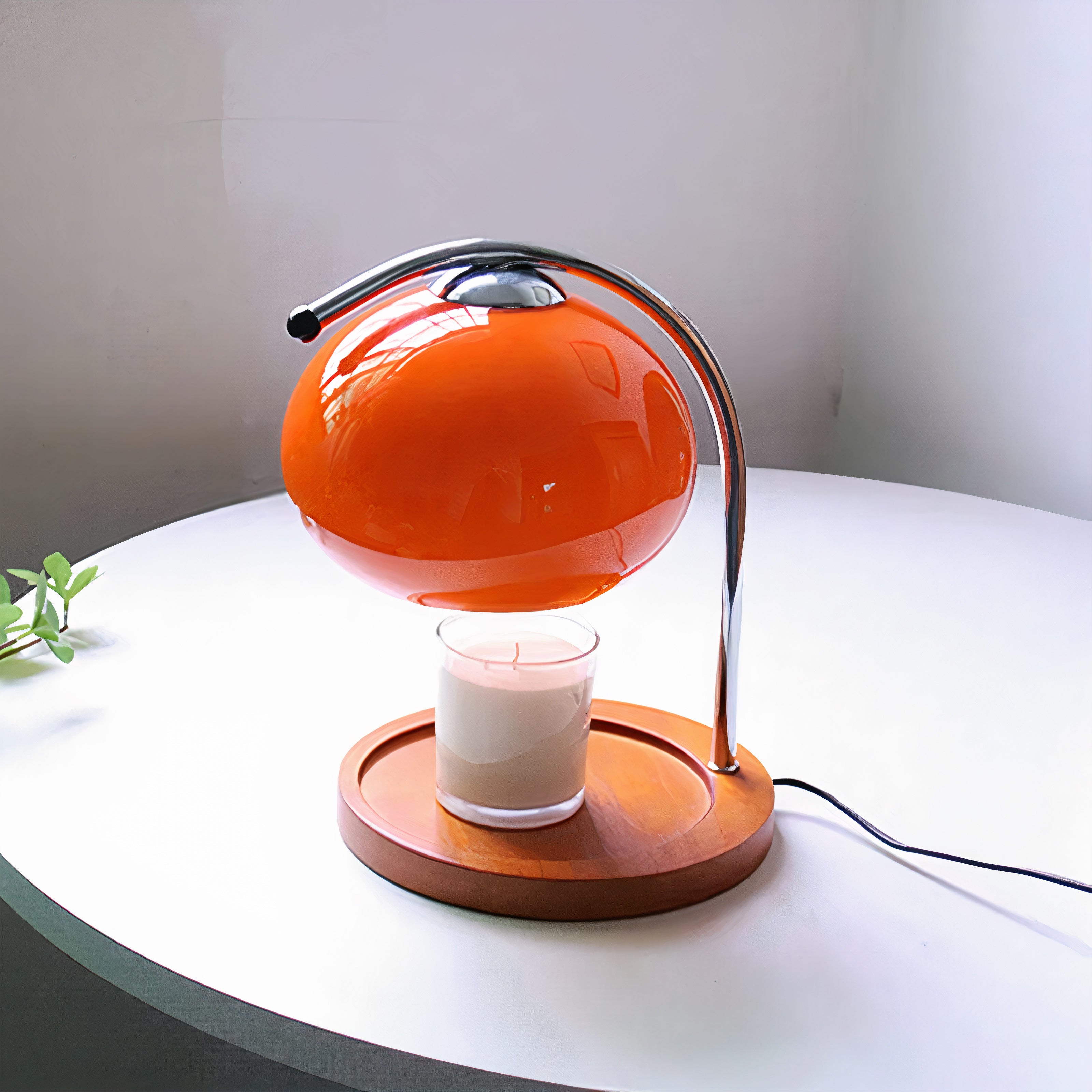 Candle Warmer Tischlampe Glas, Bauhaus Design, Duftkerzenwärmer