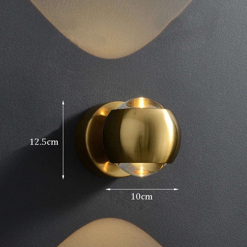 LED Wandleuchte Up Down Drehbar, Moderne Wandlampe Metall Glas G9