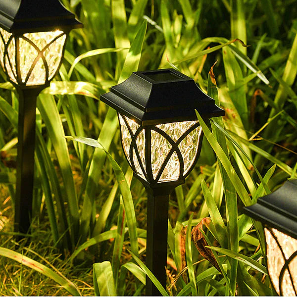LED Solarleuchten Garten Weg, Außenleuchten Edelstahl IP67 Set Terrasse