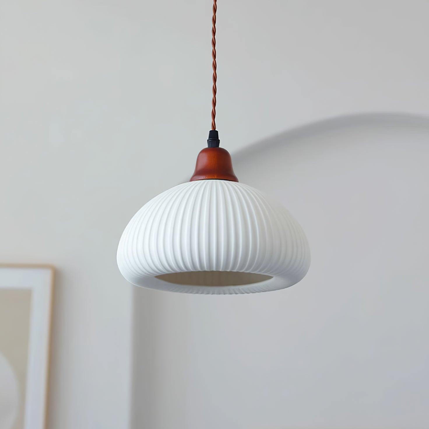 Keramik Pendelleuchte, Handgefertigtes Design Dimmbar E27