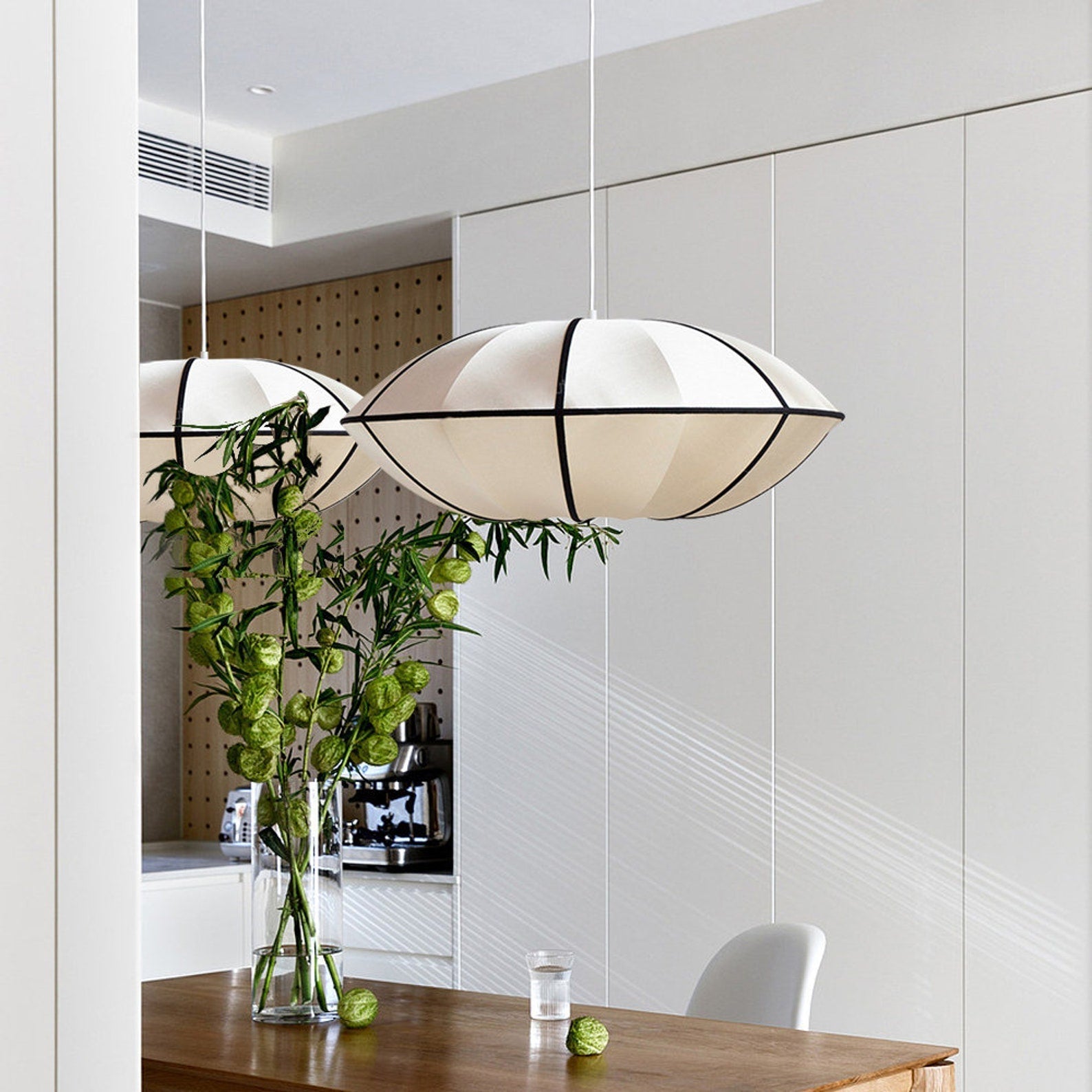 Seiden Pendelleuchte Rund, Modernes Design E27