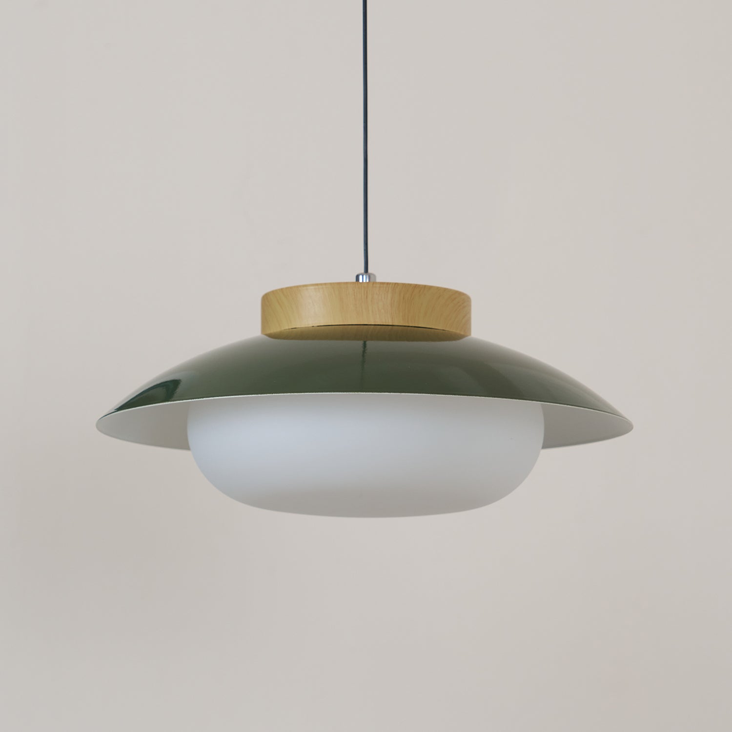 Glas Pendelleuchte Untertassenform, Warmweiß 3000K, Höhenverstellbar Modernes Design
