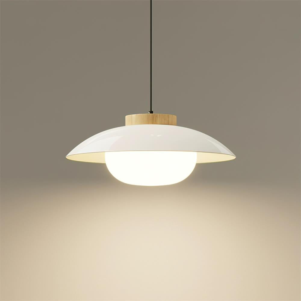 Glas Pendelleuchte Untertassenform, Warmweiß 3000K, Höhenverstellbar Modernes Design
