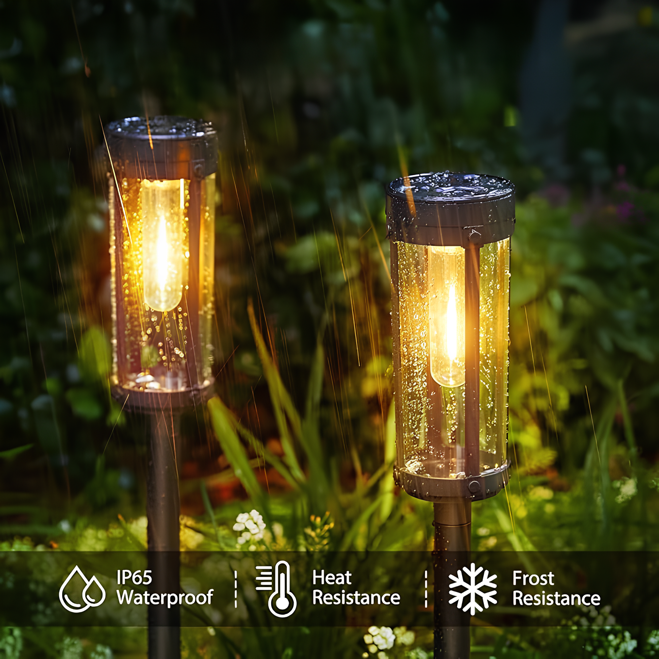 Solar Fackel Garten LED, Flammen Effekt Solarleuchte