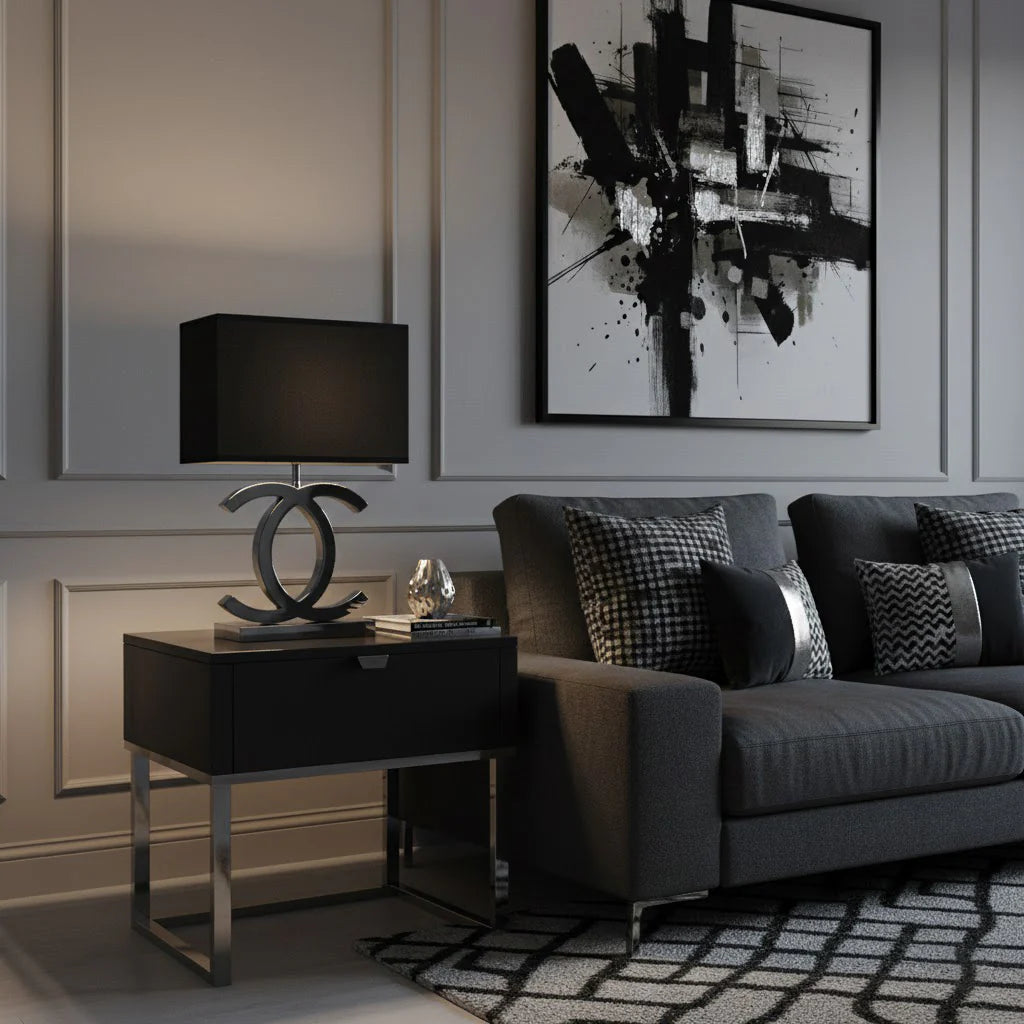 Edelstahl Tischlampe, Modernes Design LED Dimmbar