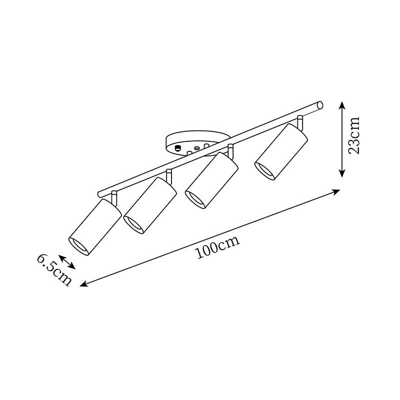 LED Deckenstrahler Schienensystem Holz, Deckenleuchte Verstellbar 1-4 Flammig