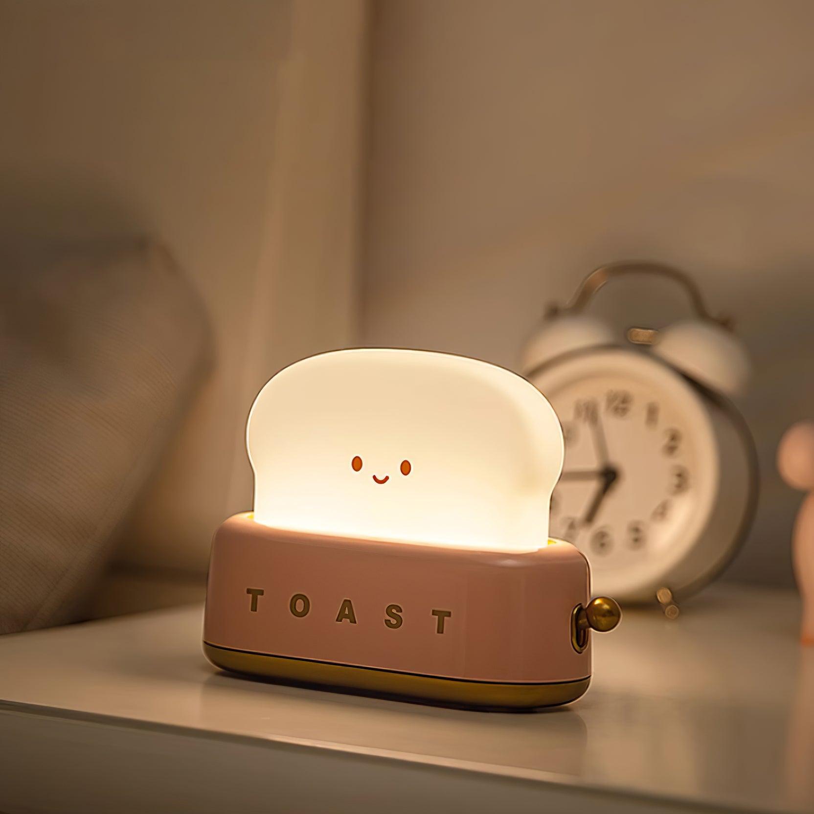 Toaster Nachtlicht LED dimmbar, Kabellose Tischlampe