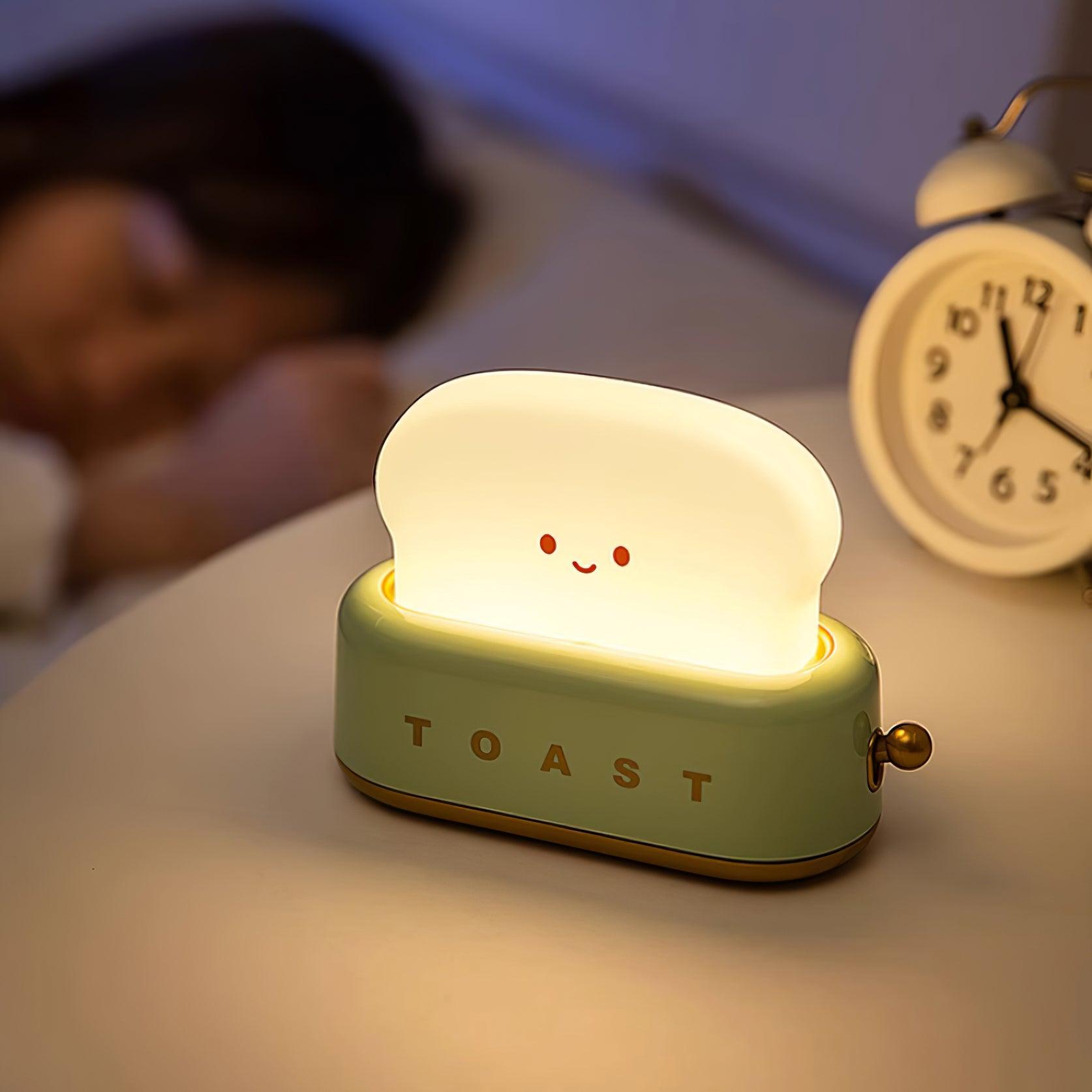 Toaster Nachtlicht LED dimmbar, Kabellose Tischlampe