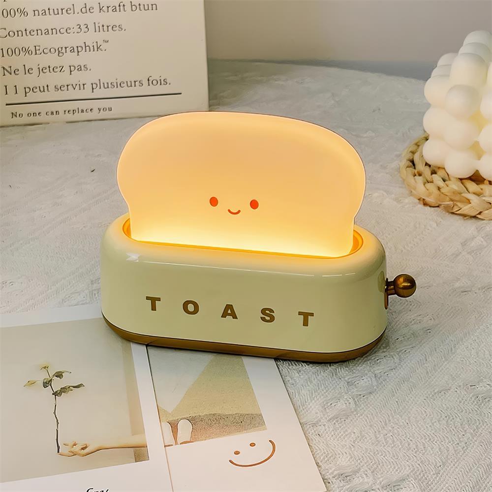 Toaster Nachtlicht LED dimmbar, Kabellose Tischlampe