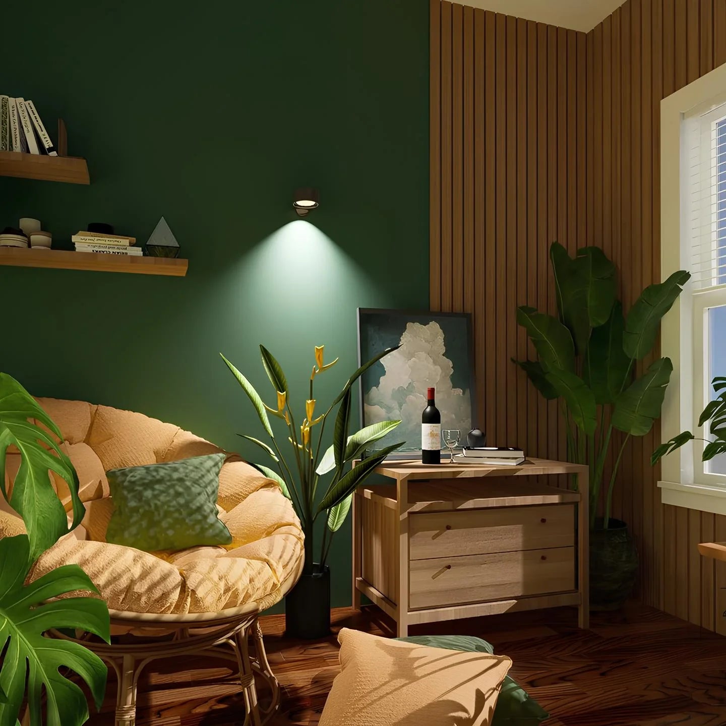 Wiederaufladbare LED-Wandleuchte – kabellos, dimmbar, 360° drehbar