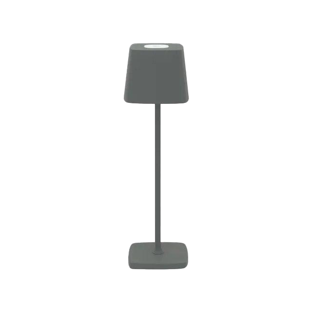 Kabellose LED Tischlampe quadratisch dimmbar, Tischleuchte Aluminium