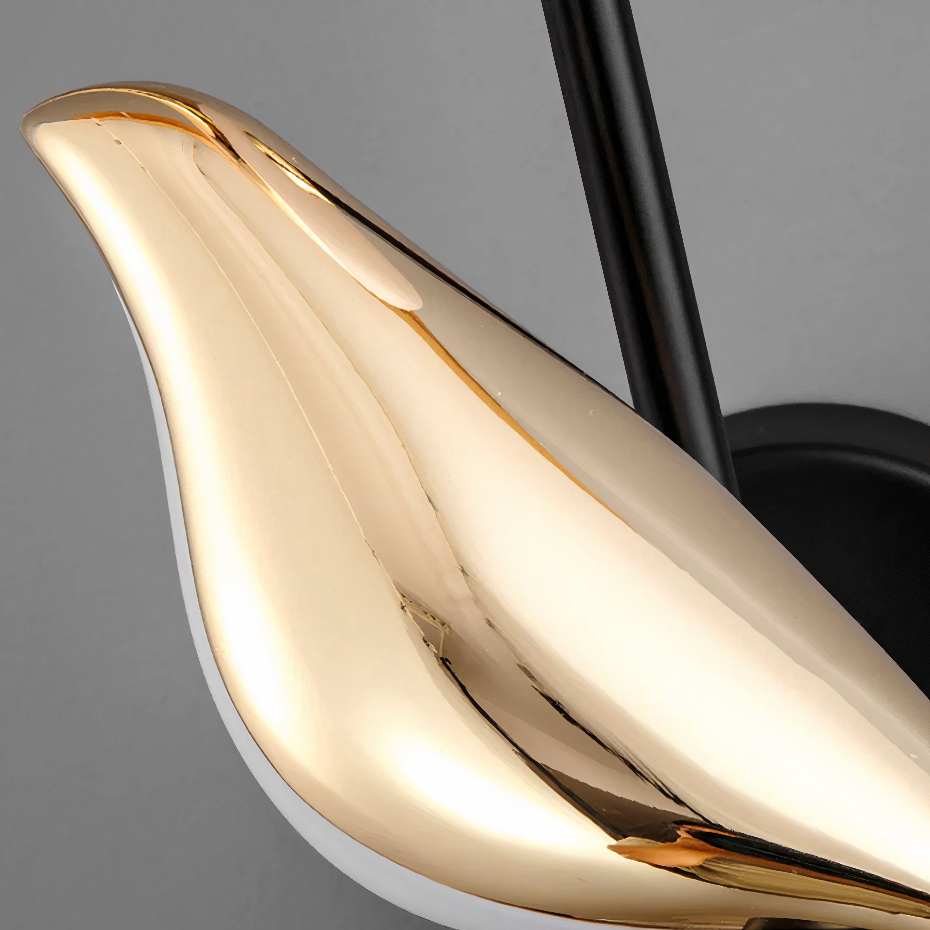 LED Wandlampe Vogel Design Gold, Dimmbar, Modernes Design