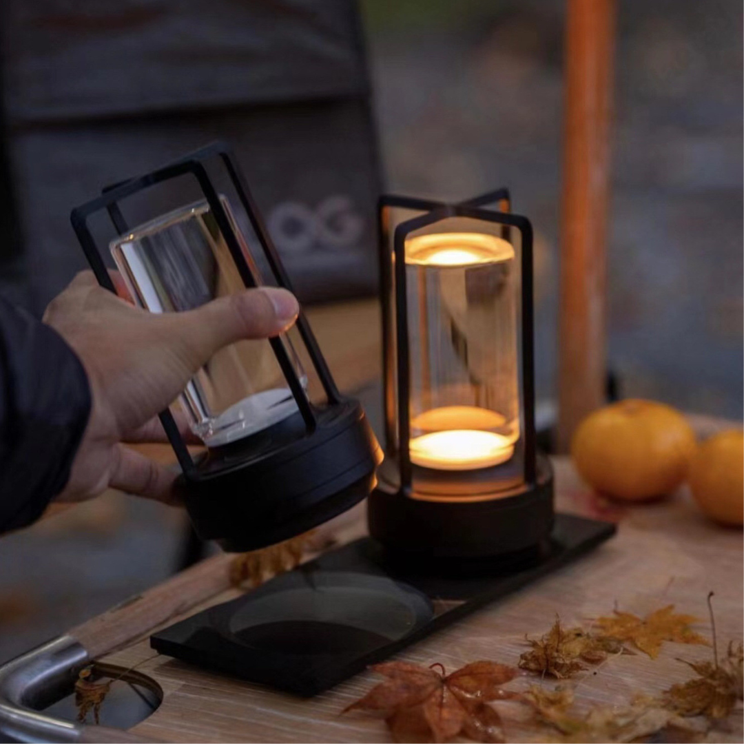 Kristall Tischlampe LED kabellos, Dimmbare Tischleuchte
