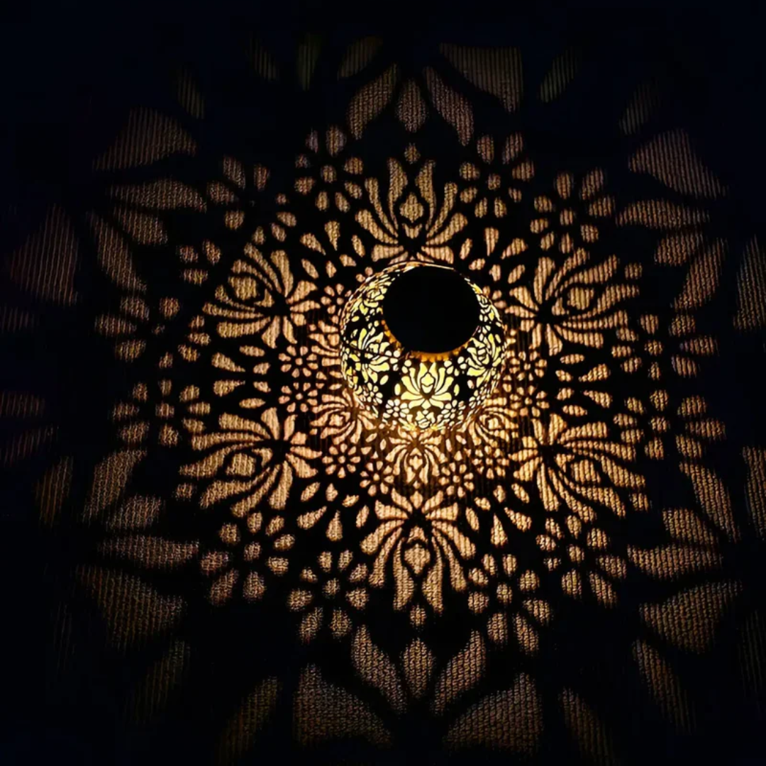 Solar Laterne rund, LED Außenlaterne Garten