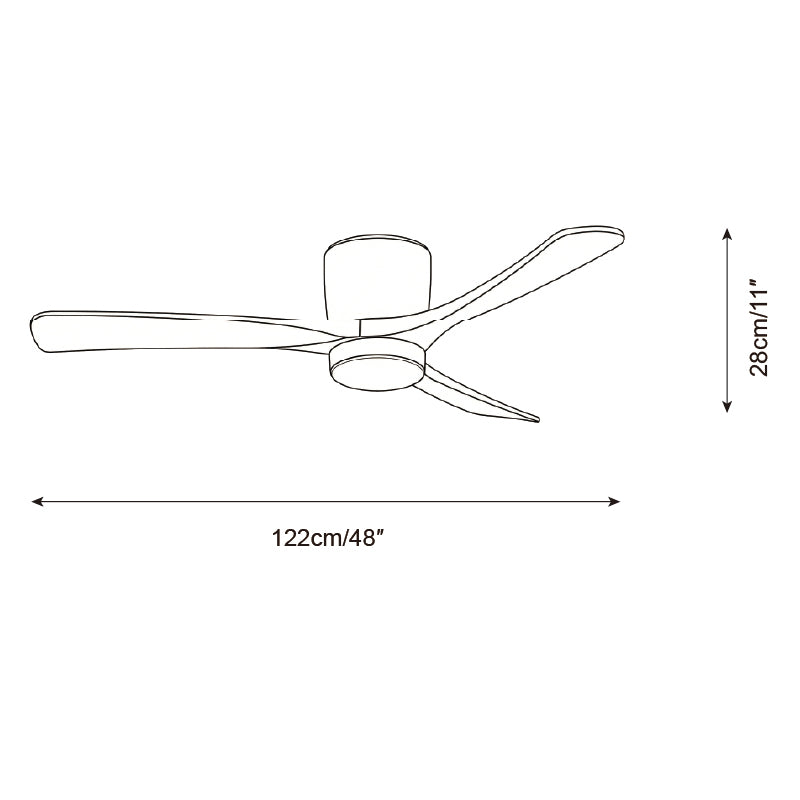 Deckenventilator mit Licht Leise Holz, LED Ventilator DC Motor 106–132 cm