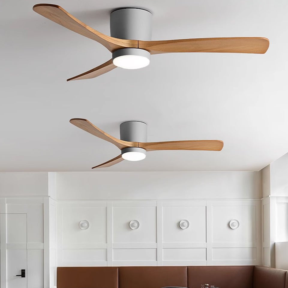 Deckenventilator mit Licht Leise Holz, LED Ventilator DC Motor 106–132 cm